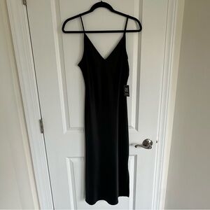 NWT Express Black Satin Slip Dress -Small